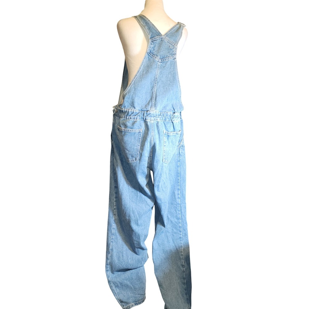 ASOS DESIGN Womens Light Wash Blue Denim Overalls Relaxed Size 10 - Picture 2 of 7
